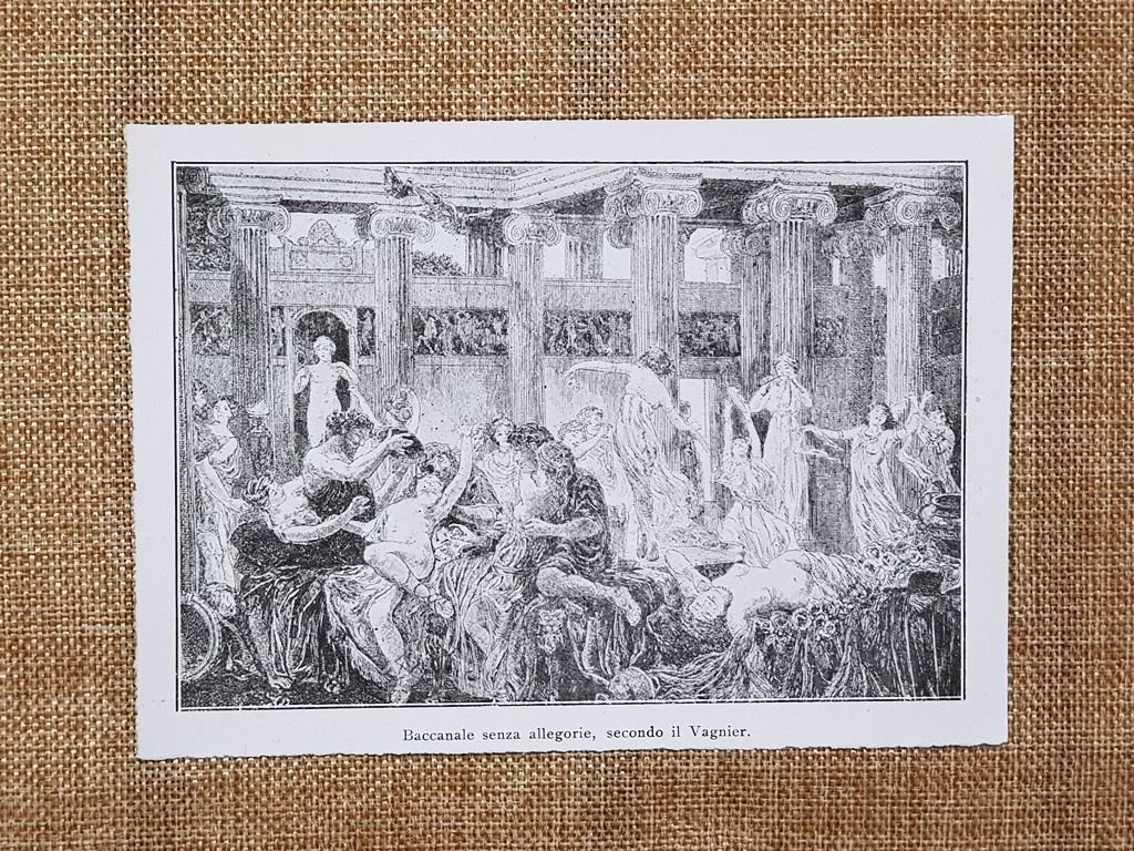 Baccanale senza allegorie Wagner Stampa del 1931