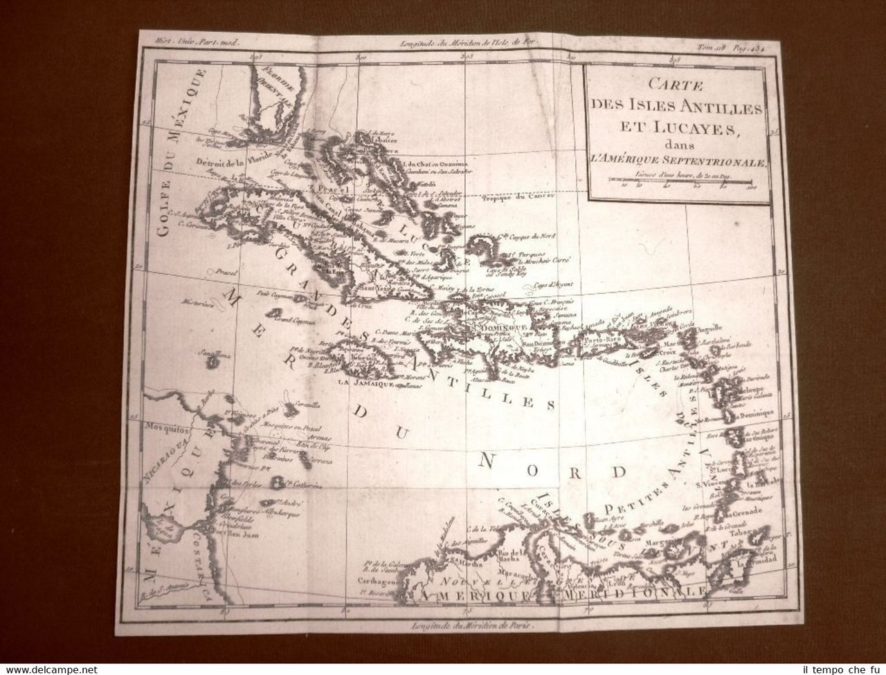 Bahamas Antille Acquaforte del 1779 Mappa Louis Brion de la …