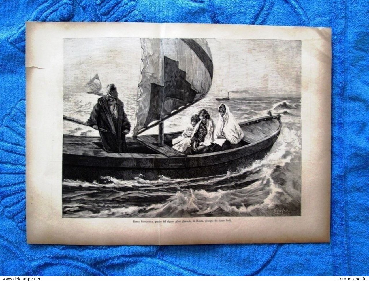 Barca Chiozzotta, quadro del pittore Mosè Bianchi di Monza