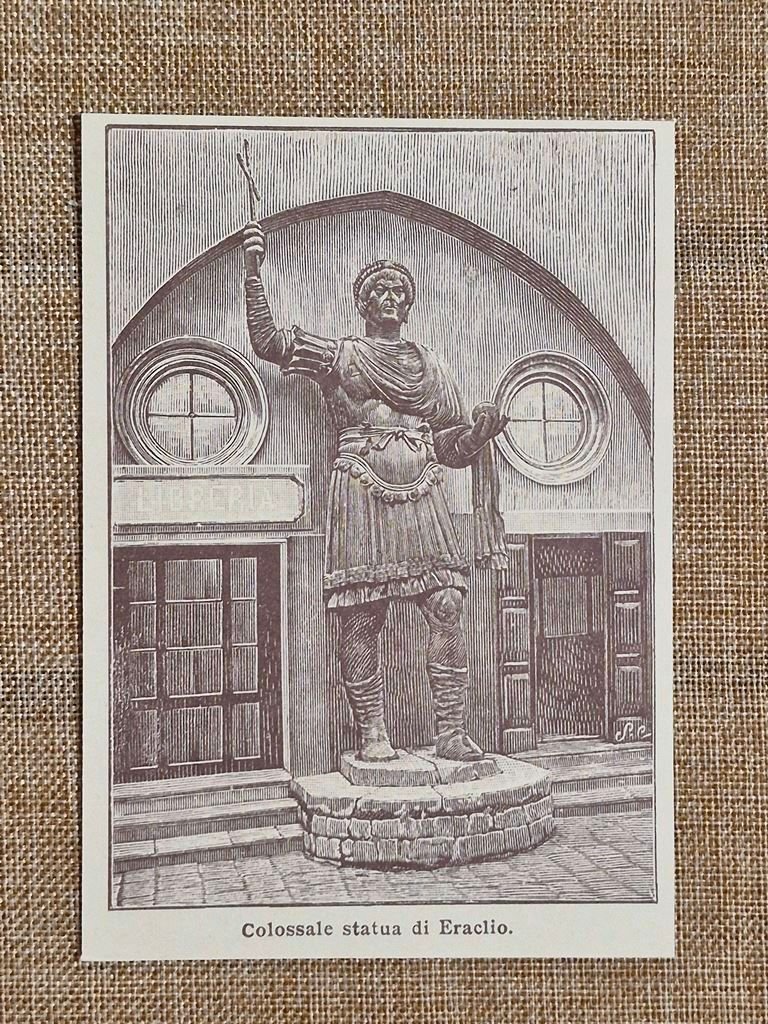 Barletta nell'800 Colossale statua di Eraclio B. - Andria - …