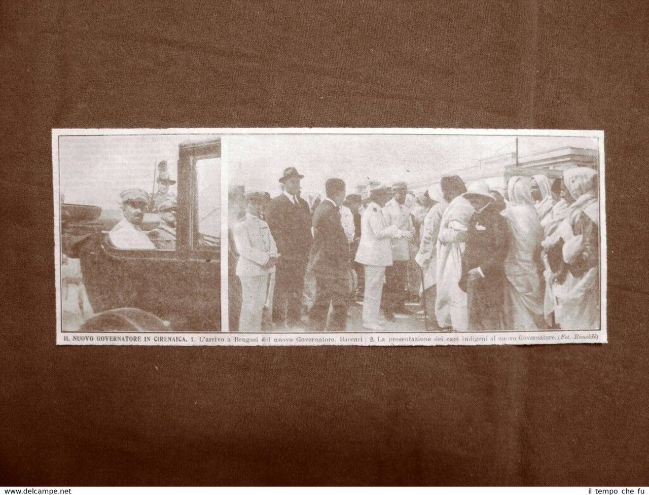 Bengasi nel 1922 L'Arrivo del nuovo Governatore Baccari Cirenaica Libia