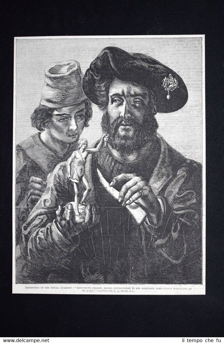 Benvenuto Cellini,Bernardino Manellini - Dipinto di S.A. Hart Incisione del … | Immagine principale