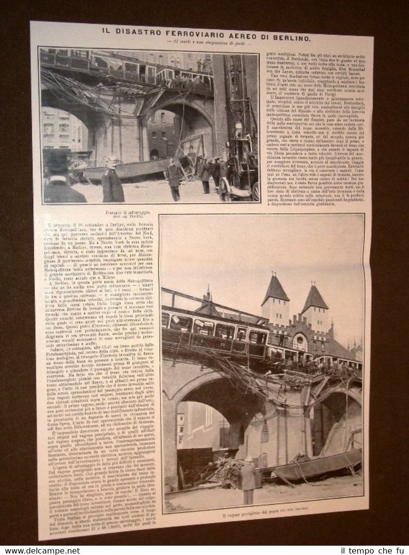 Berlino 29 settembre 1908 Disastro della ferrovia metropolitana aerea + … | Immagine principale