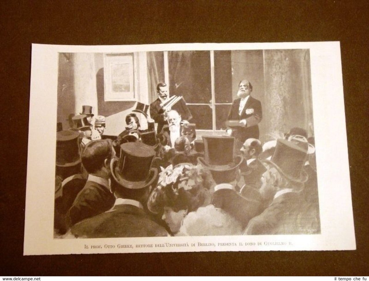 Berlino nel 1903 Rettore Prof. Otto Gierke presenta il dono … | Immagine principale