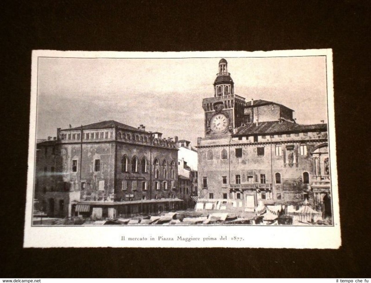Bologna Mercato in Piazza Maggiore prima del 1877