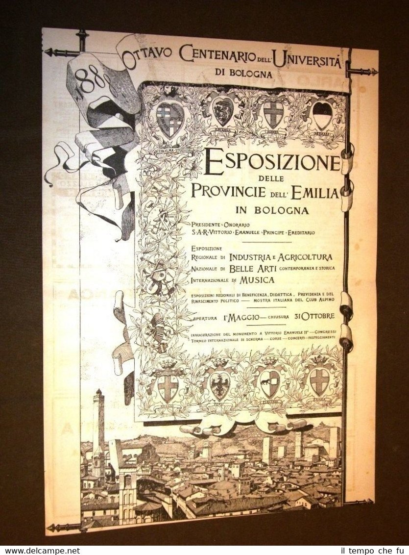 Bologna nel 1887 Per l'8° centenario dell'Università bolognese