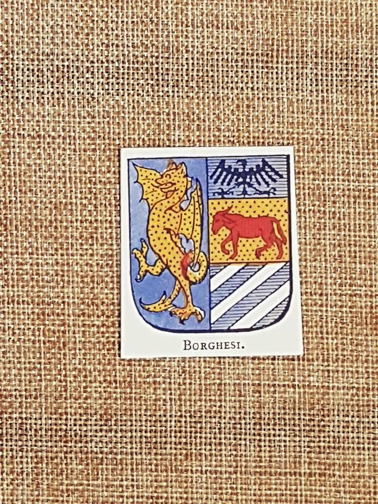Borghesi Stemma Famiglia Nobile Nobiltà Araldica Stampa del 1999