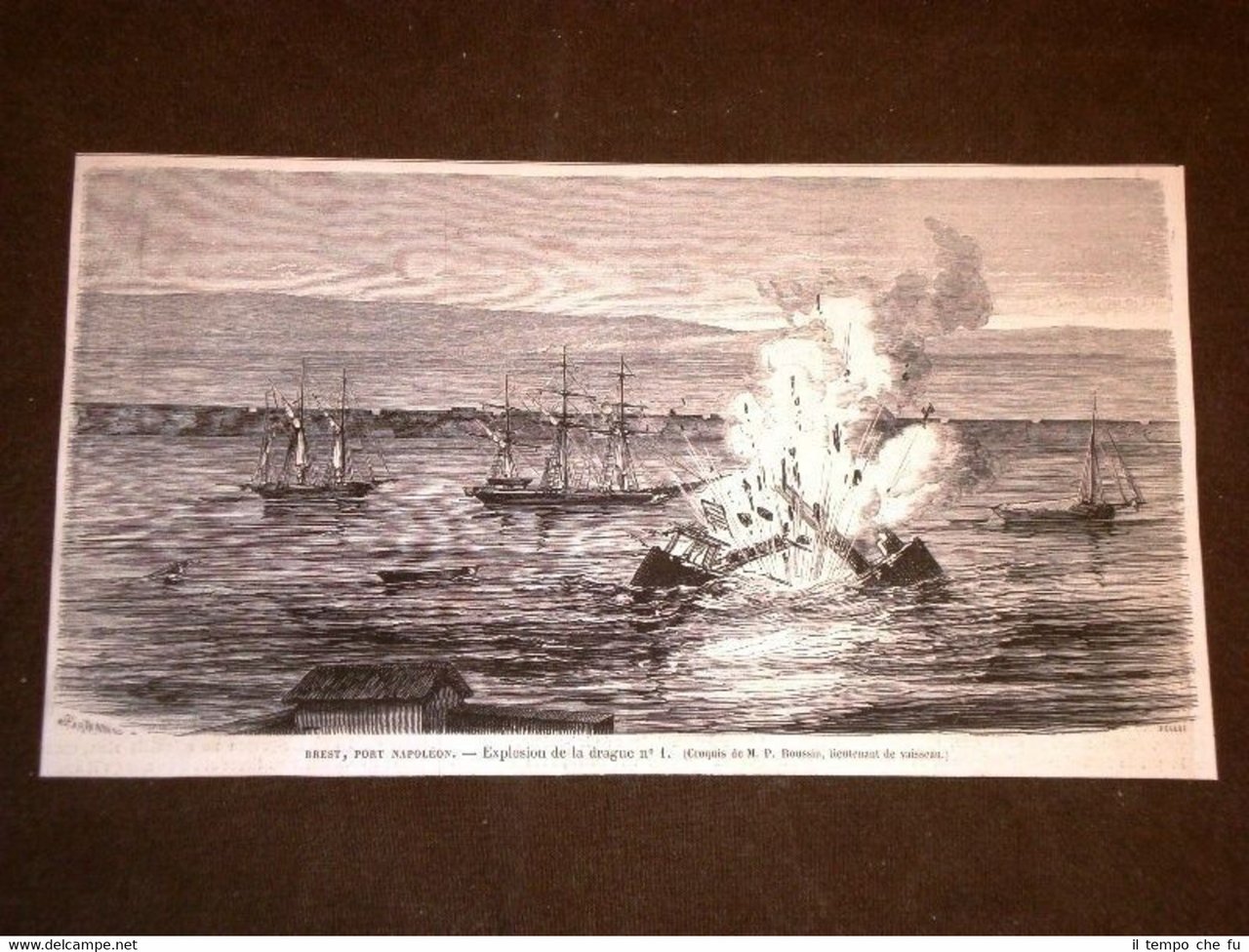 Brest Port Napoléon Explosion de la drague N° 1