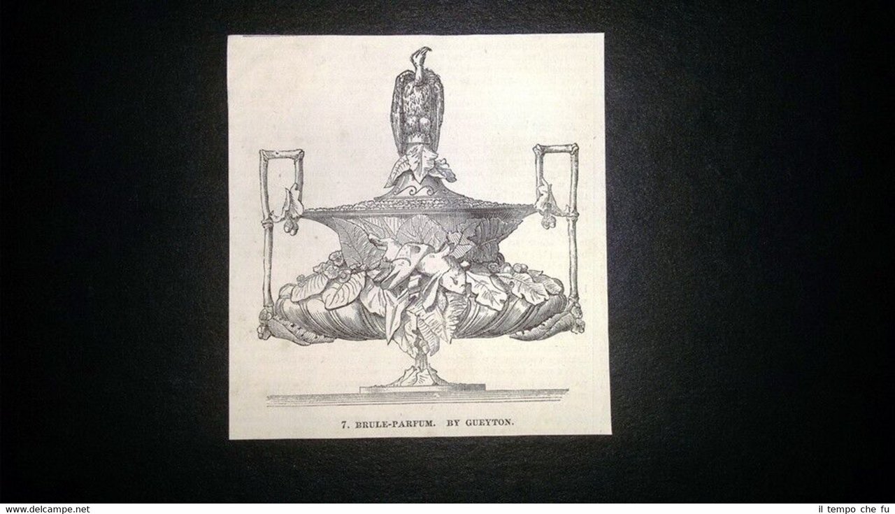 Bruciatore di incenso, di Gueyton Incisione del 1851