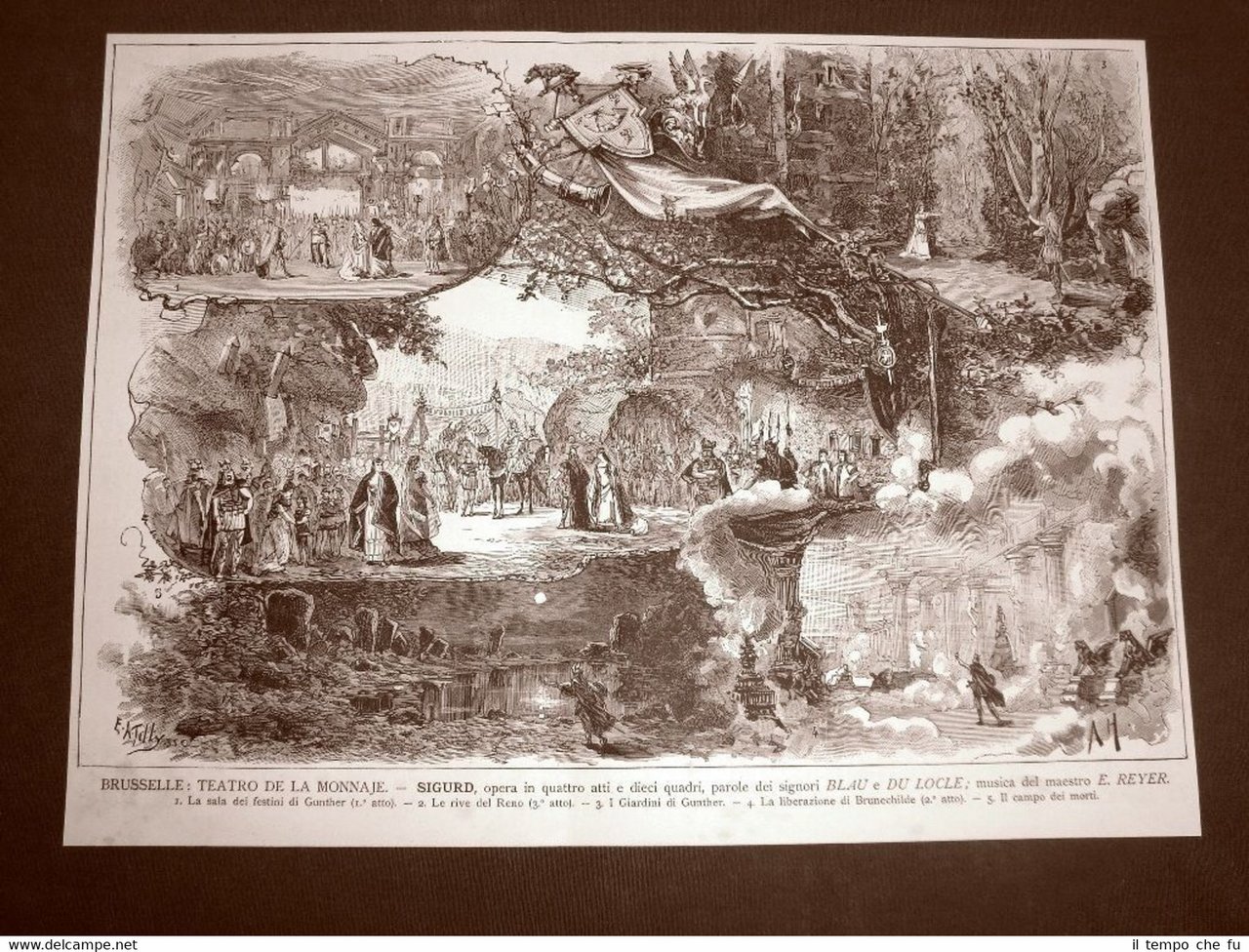 Bruxelles nel 1884 Teatro De La Monnaje Sigurd Opera di …