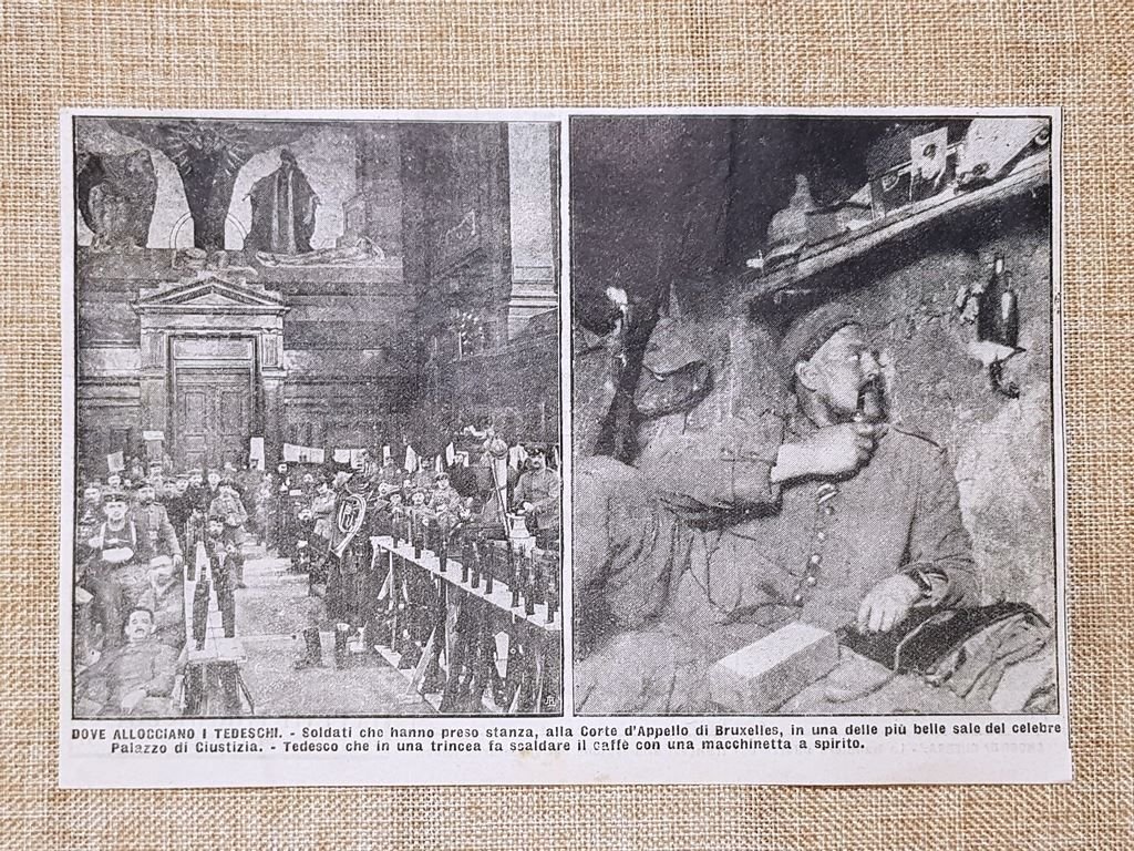Bruxelles nel 1915 Soldati francesi Palazzo Giustizia WW1 Prima guerra …