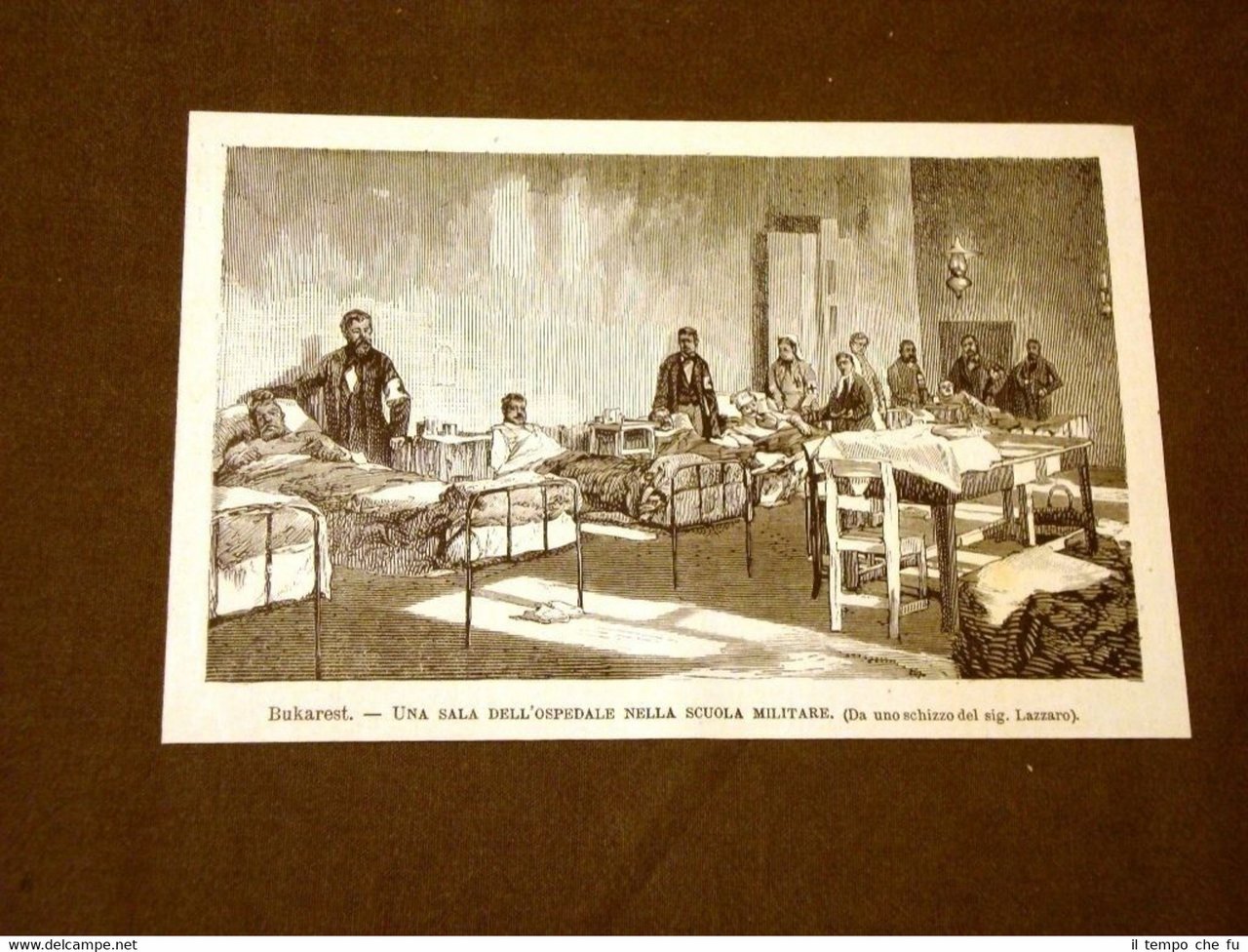 Bucarest o Bucure?ti nel 1878 Sala dell'ospedale della Scuola militare …