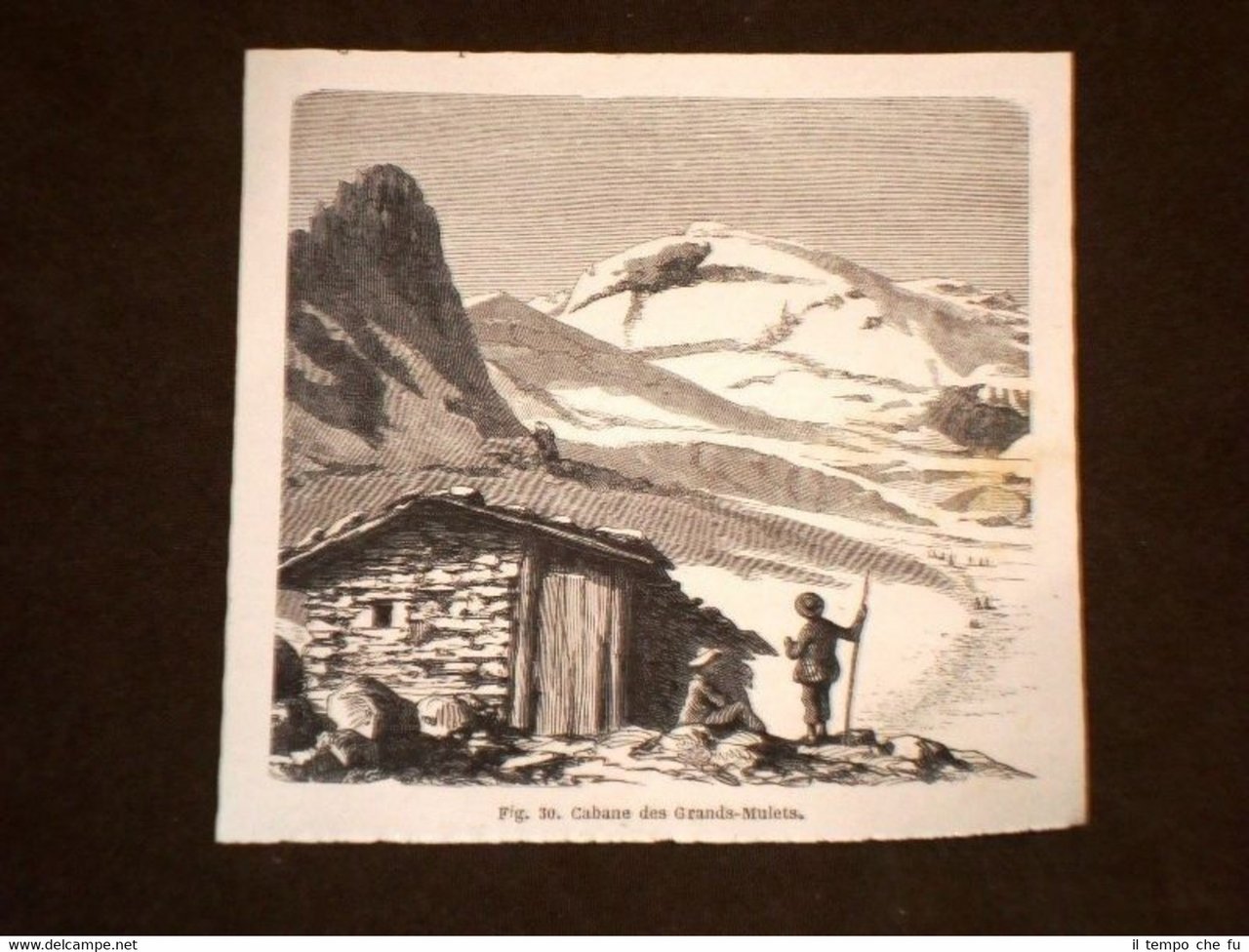Cabane des Grands Mulets dans 1864