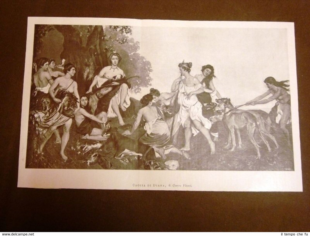 Caccia di Diana Quadro di Cesare Viazzi
