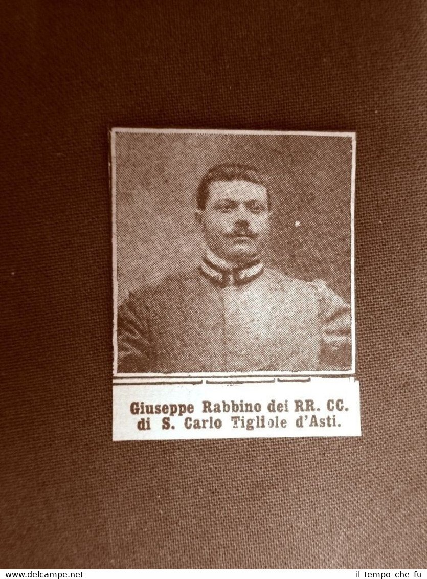 Caduto Giuseppe Rabbino di San Carlo Tigliole d'Asti WW1 Prima …