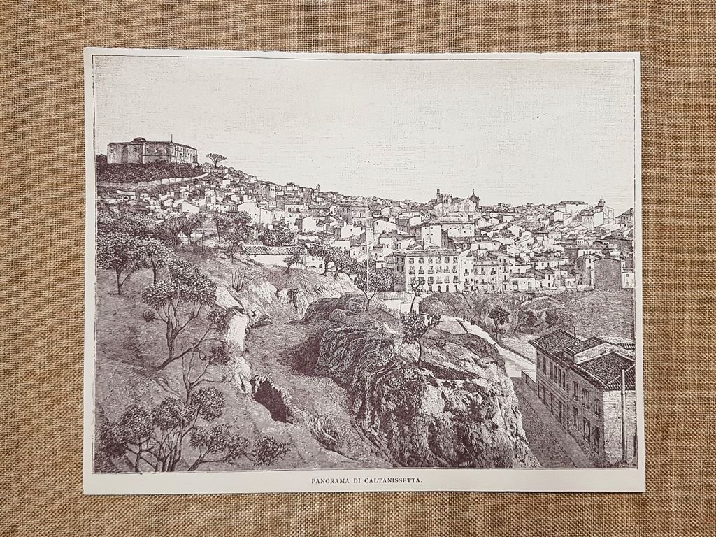Caltanissetta nell'800 Il panorama della città Sicilia