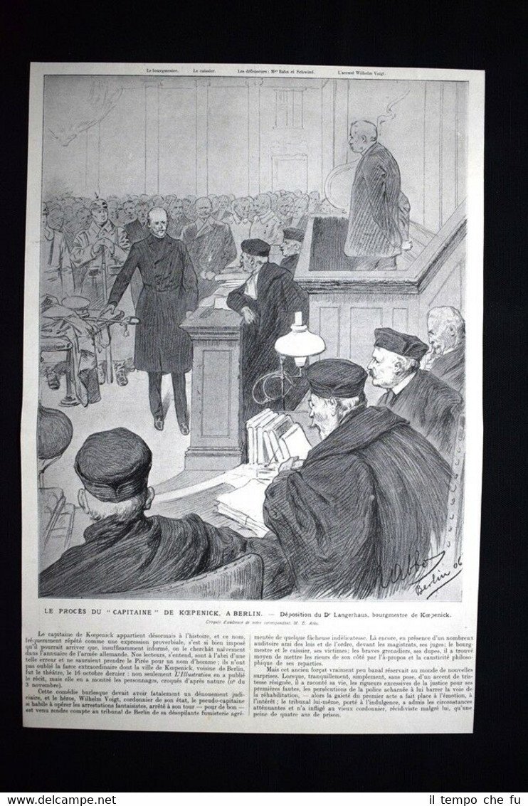 Capitano Koepenick+Vittorio Emanuele III,Giorgio I-Giulio Cesare Stampa del 1906