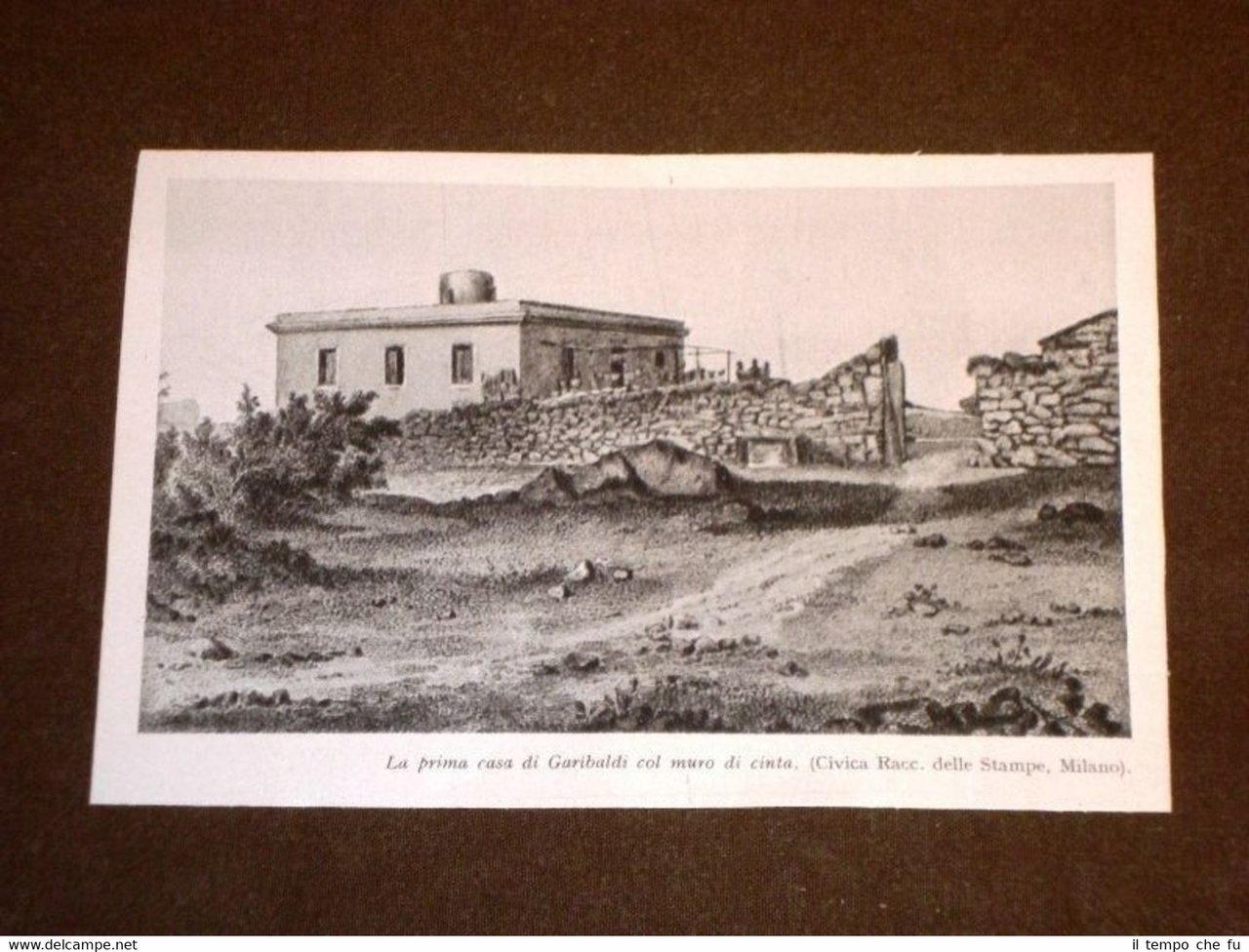 Caprera La prima casa di Garibaldi col muro di cinta …