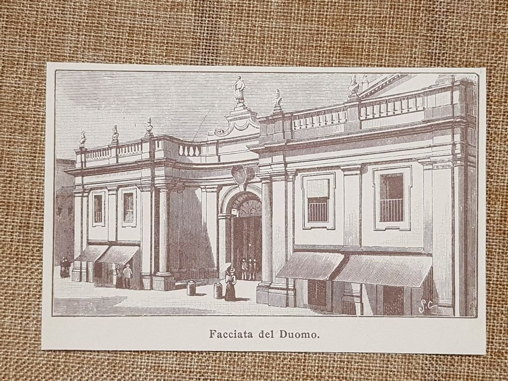 Capua nell'800 Facciata del Duomo Caserta Campania