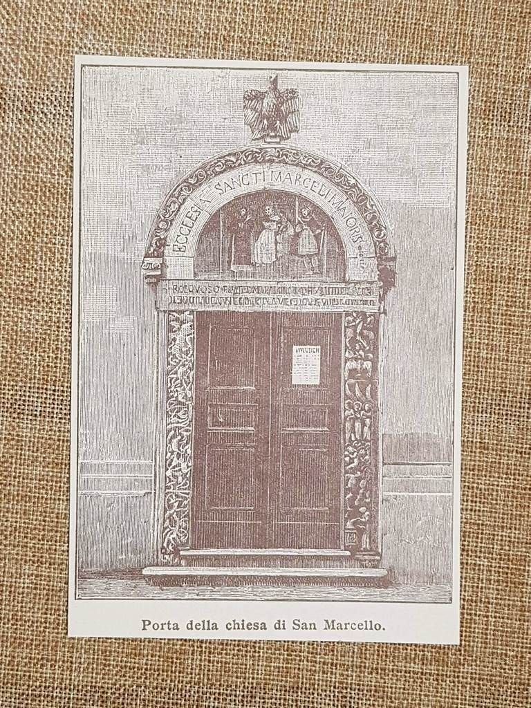 Capua nell'800 Porta della Chiesa di San Marcello Caserta Campania