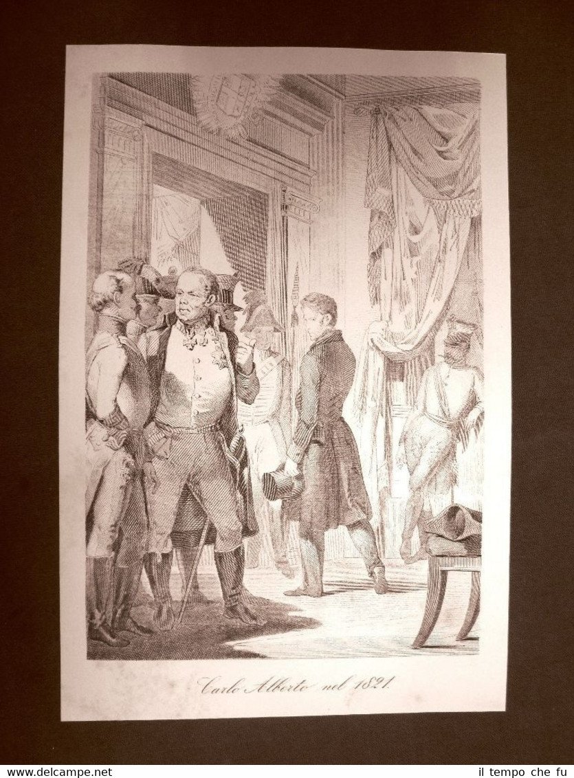 Carlo Alberto di Savoia-Carignano 1821 Incisione 1881 Dinastia Savoia Oscar … | Immagine principale