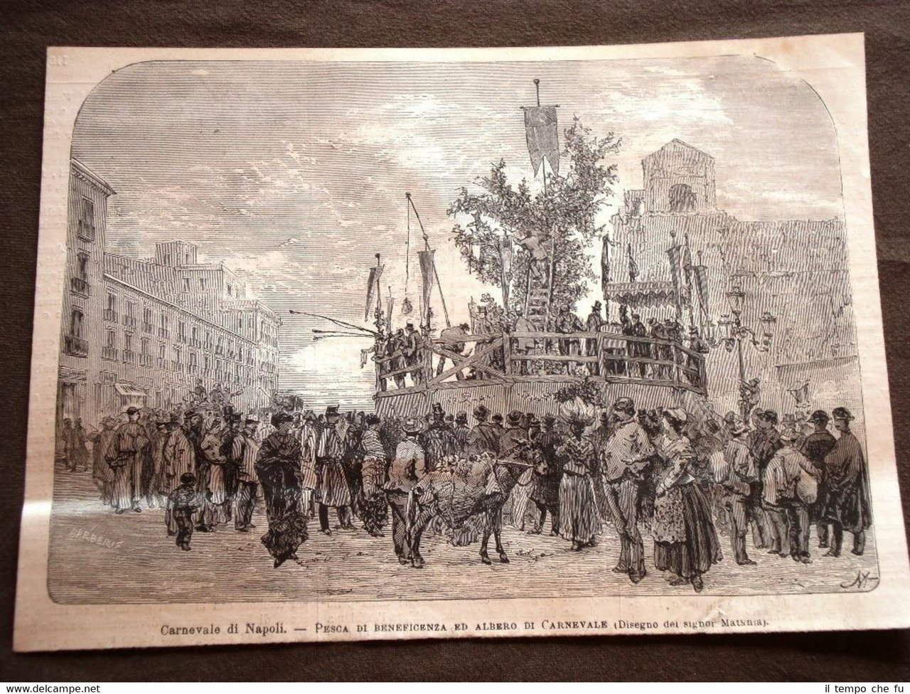Carnevale a Napoli nel 1880 Pesca di beneficienza e albero …