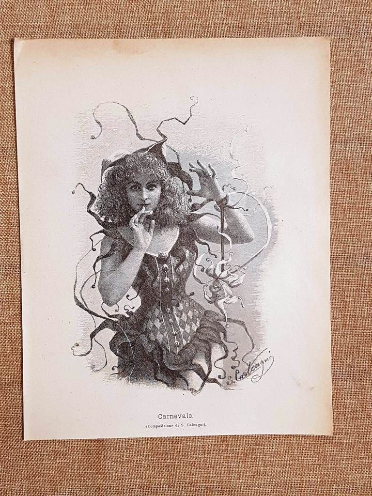 Carnevale Composizione di S. Calcagni Stampa del 1898