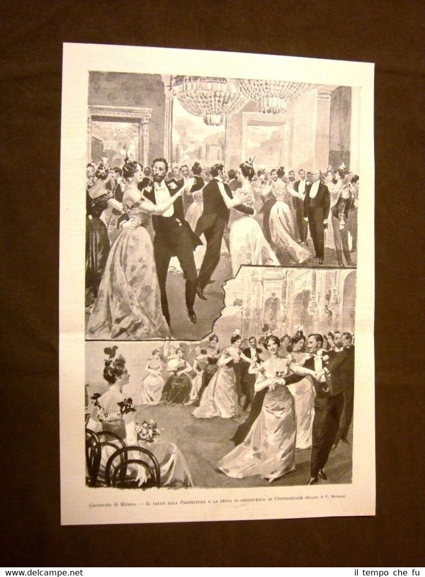 Carnevale di Milano del 1899 Ballo alla Prefettura e Festa … | Immagine principale