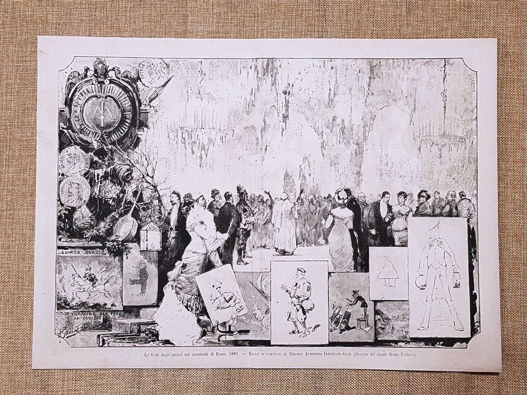 Carnevale di Roma nel 1881 Feste degli artisti Ballo in …