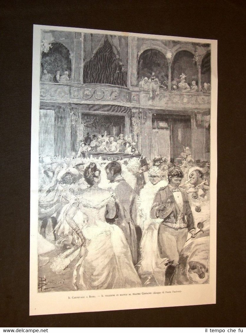 Carnevale di Roma nel 1891 Il Veglione in bianco al … | Immagine principale