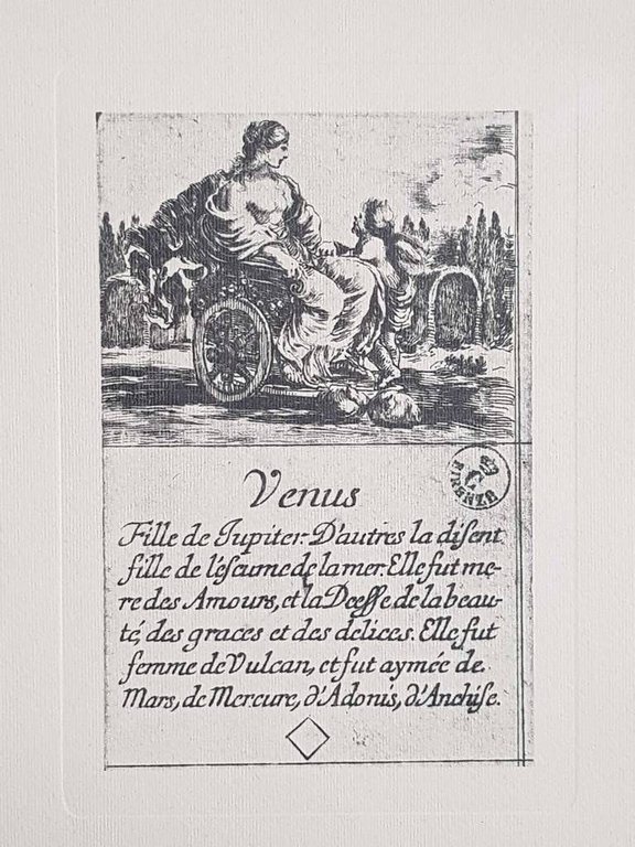 Carta da gioco Re Luigi XIV Venere Acquaforte Della Bella …