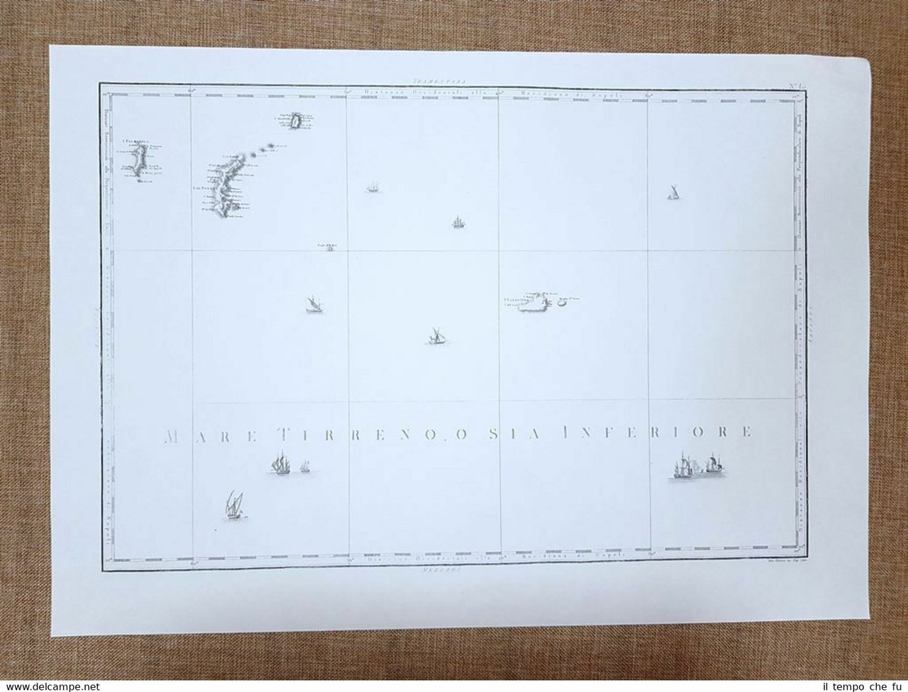 Carta geografica Isole Pontine Anno 1808 Regno di Napoli Rizzi …