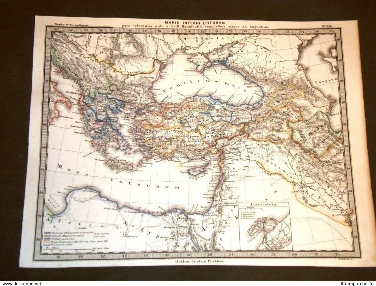 Carta geografica mappa Menke 1865 Ancient map 2° Guerra Punica …