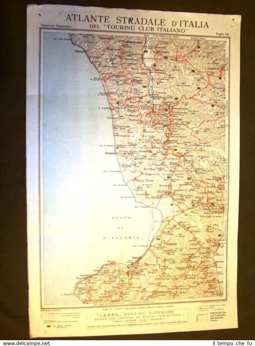 Carta geografica o mappa Cosenza Catanzaro Nicastro Touring Club Italiano …