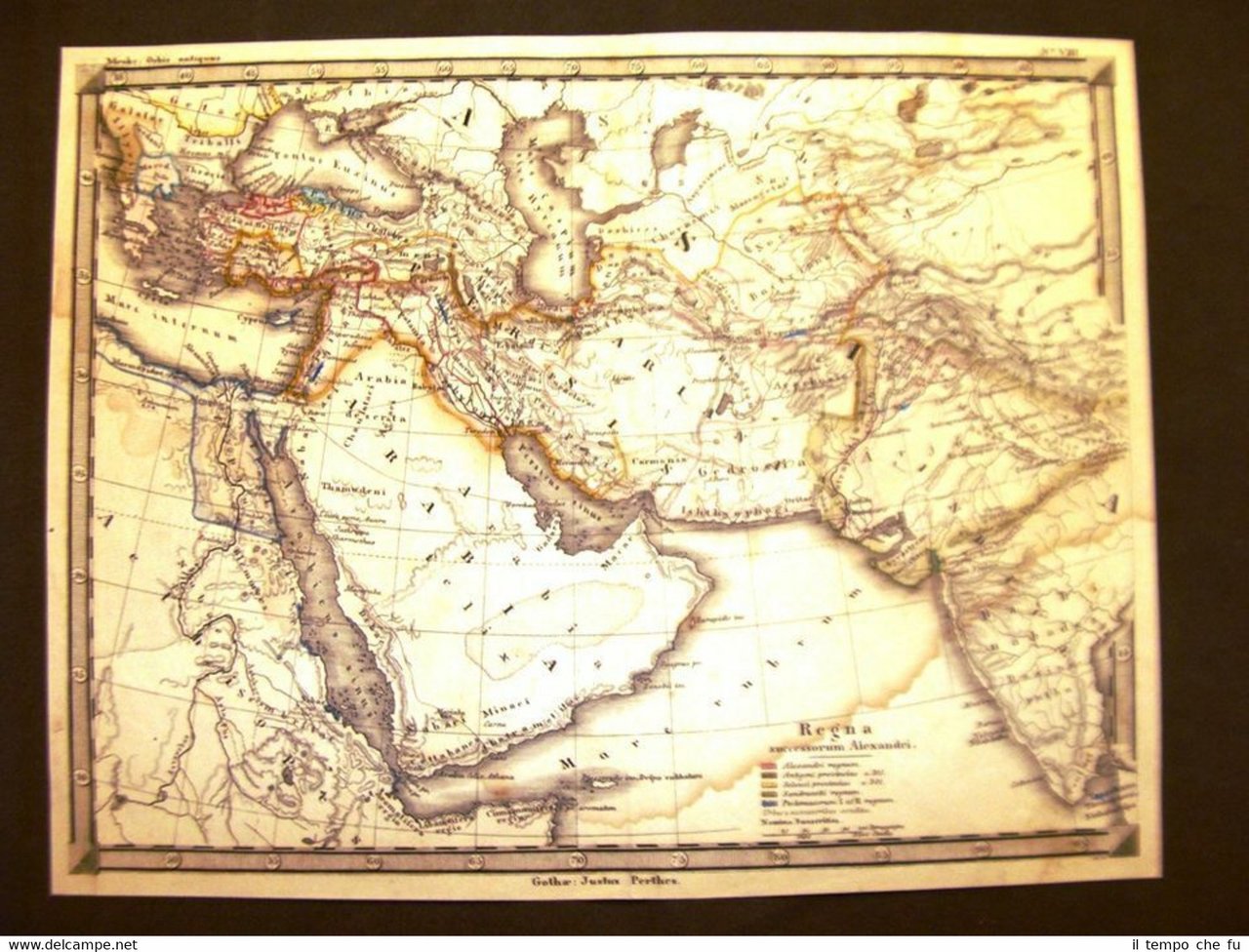 Carta geografica o mappa del 1898 Regni successivi ad Alessandro …