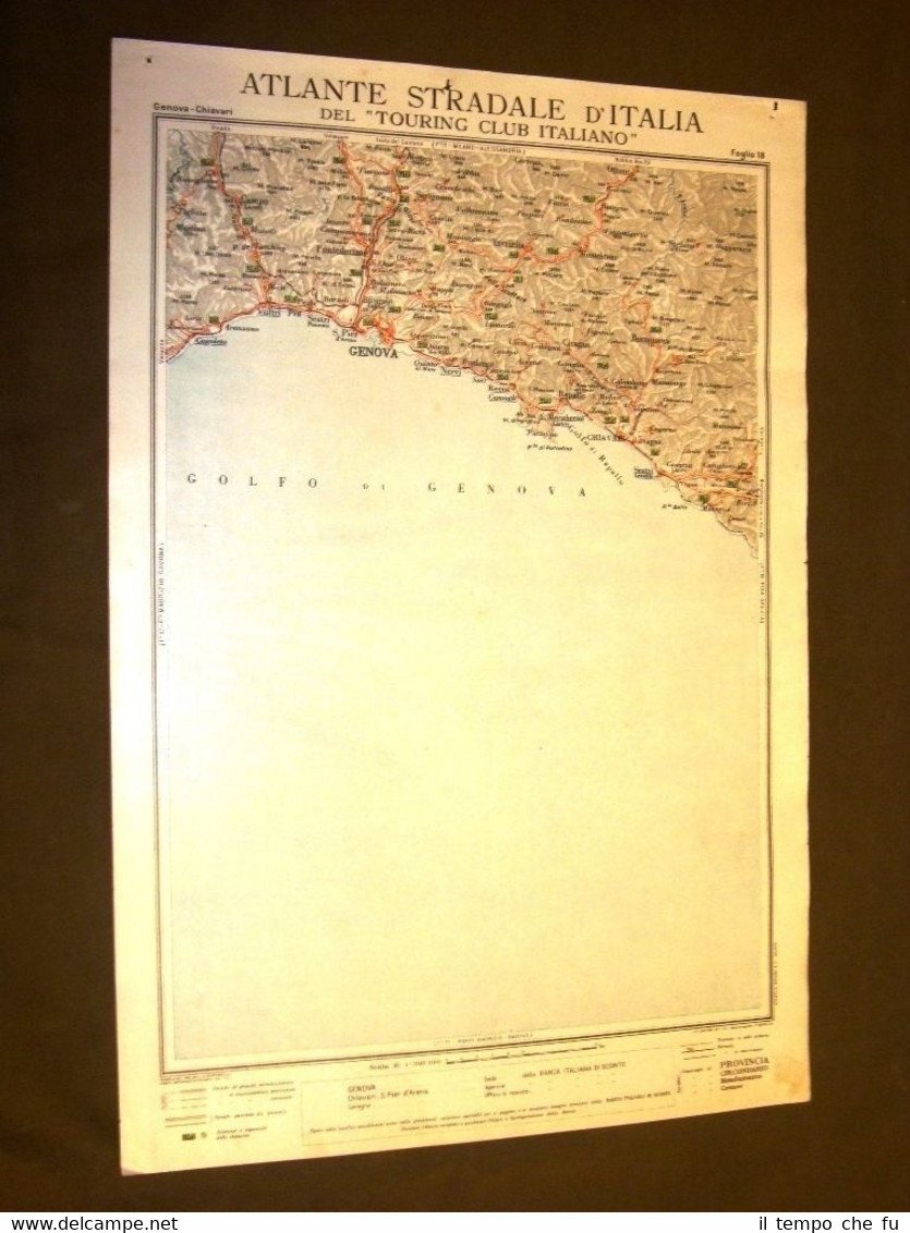Carta geografica o mappa Genova Chiavari Voltri Nervi Touring Club …