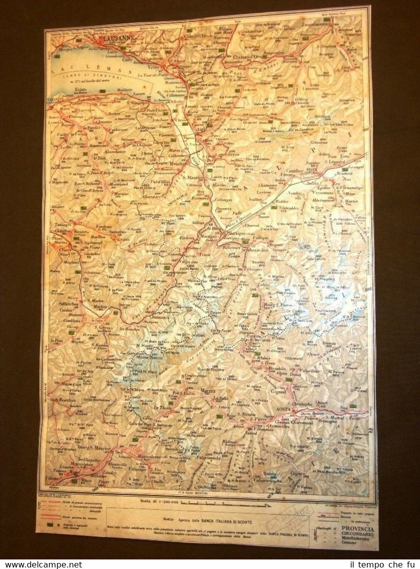 Carta geografica o mappa Lausanne Quart Sion Morgex Touring Club …