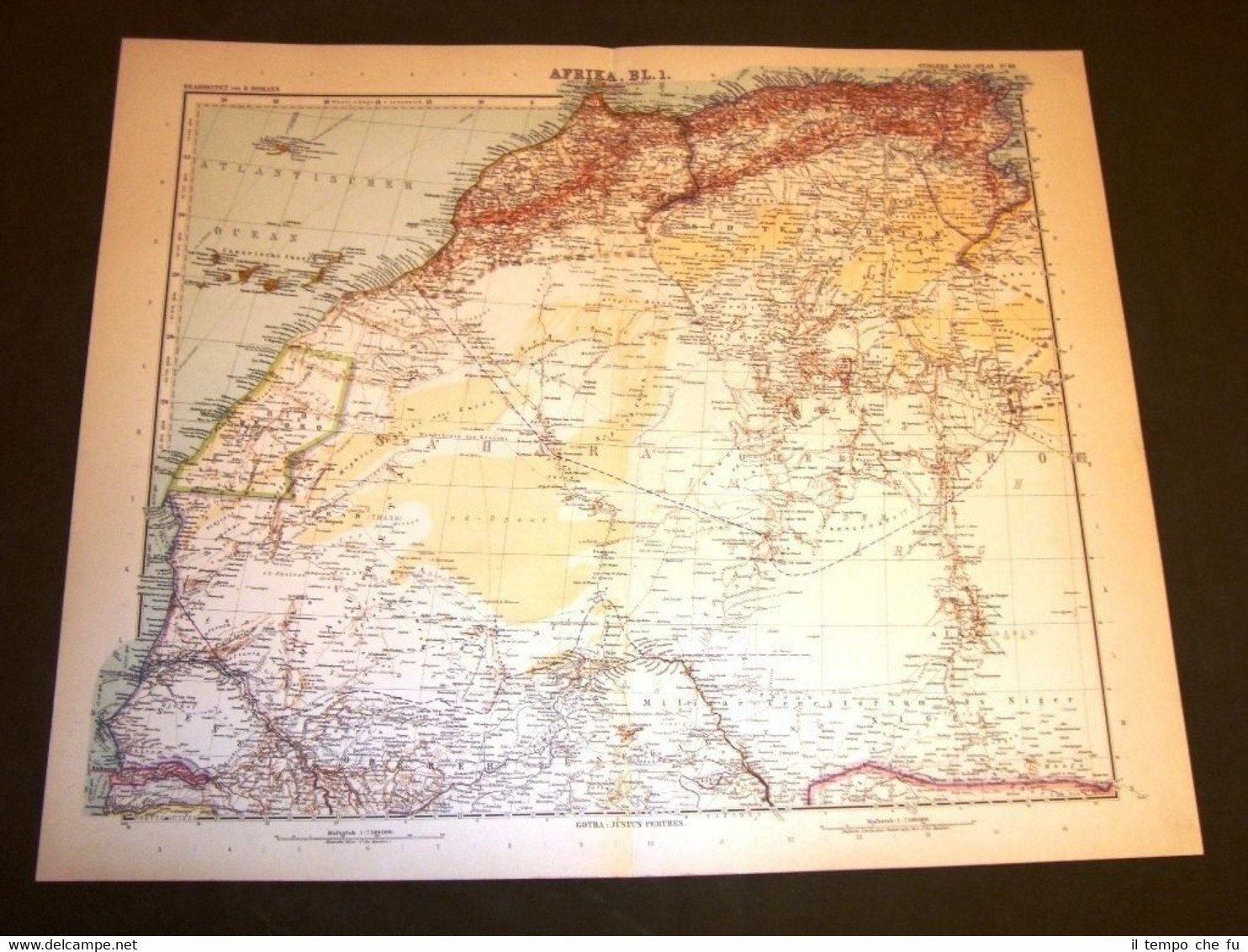 Carta Geografica O Mappa Stielers Di B. Domann Del 1901 Africa Area ...