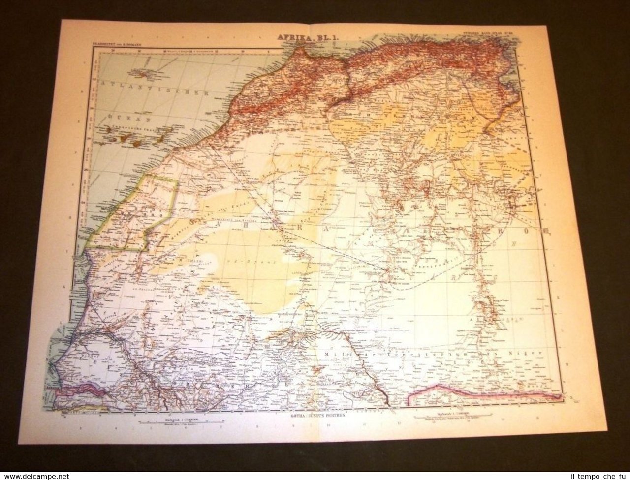 Carta geografica o Mappa Stielers di B. Domann del 1901 …