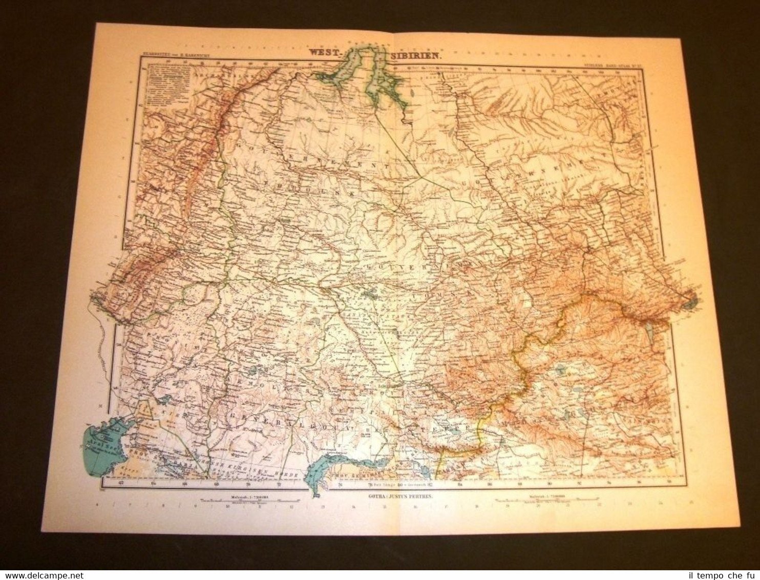 Carta Geografica O Mappa Stielers Di H. Habenicht Del 1901 Siberia ...