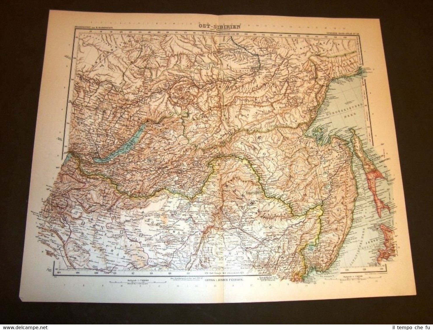 Carta Geografica O Mappa Stielers Di H. Habenicht Del 1901 Siberia ...