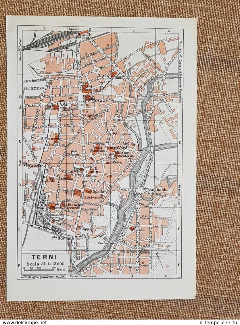 Carta geografica, pianta o piantina del 1939 La città di …