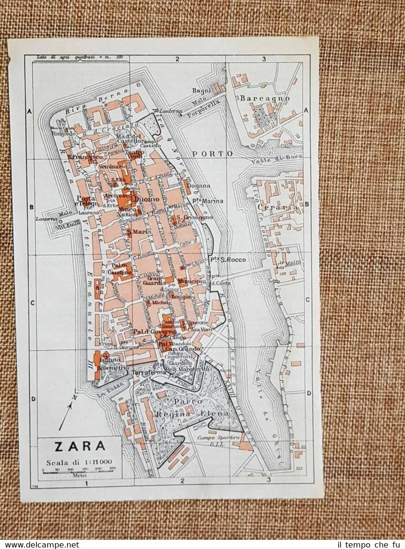 Carta geografica, pianta o piantina del 1939 La città di …