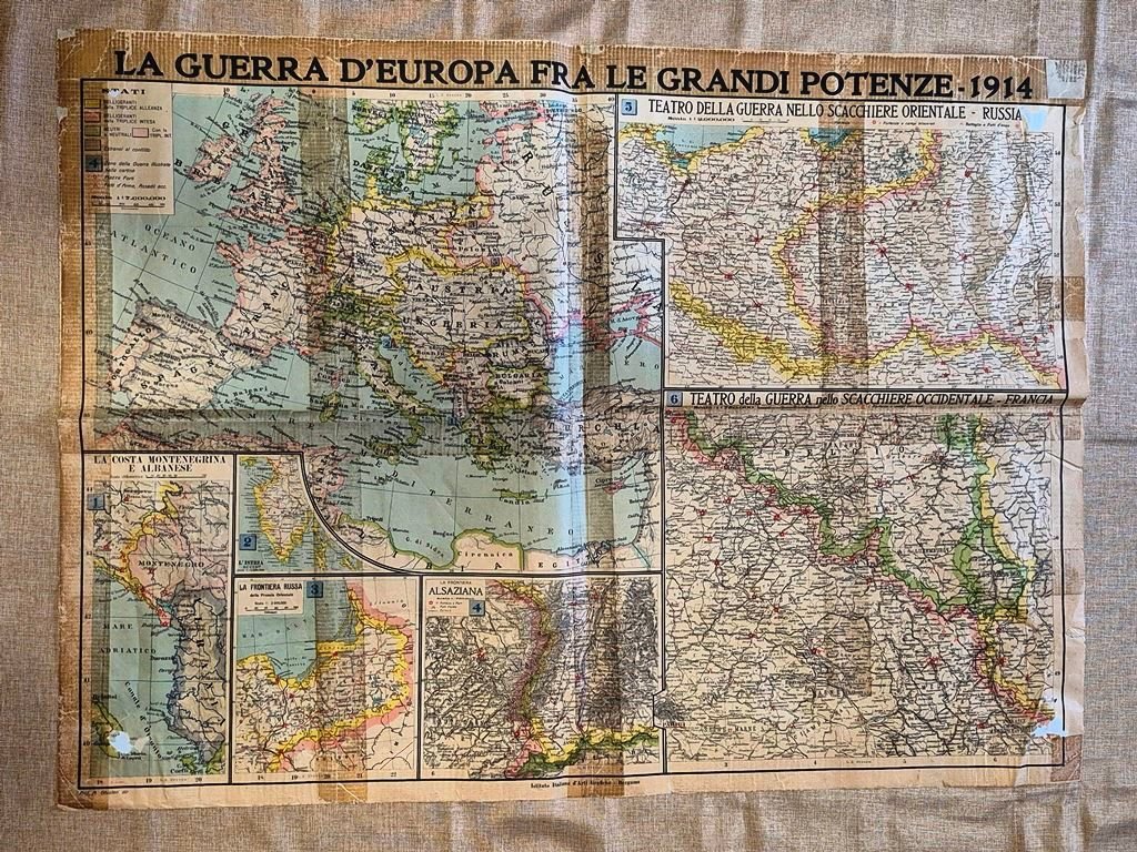 Carta La Guerra d’Europa tra le grandi potenze 1914 Ist. … | Immagine principale
