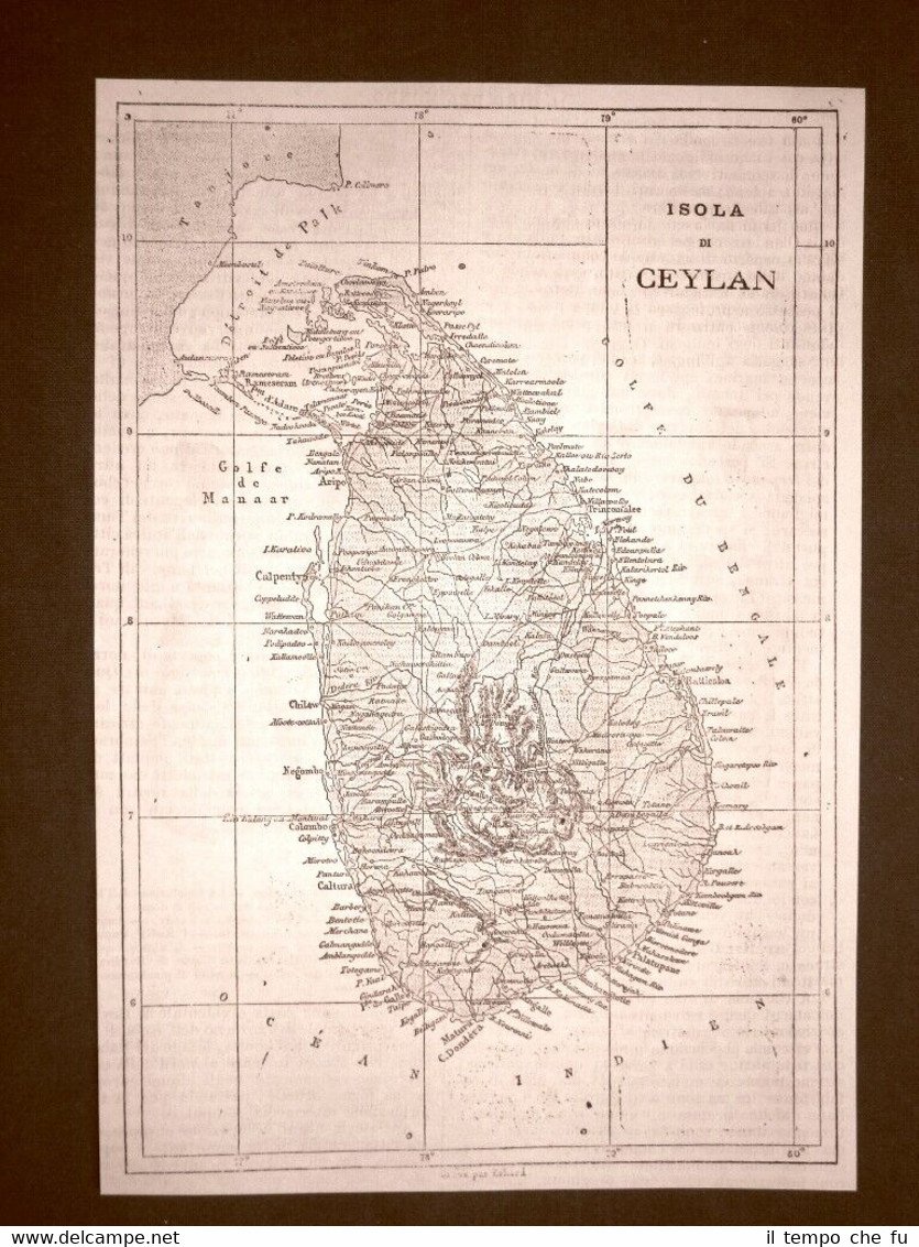 Carta o cartina del 1863 L'Isola di Ceylan e Uomini … | Immagine principale
