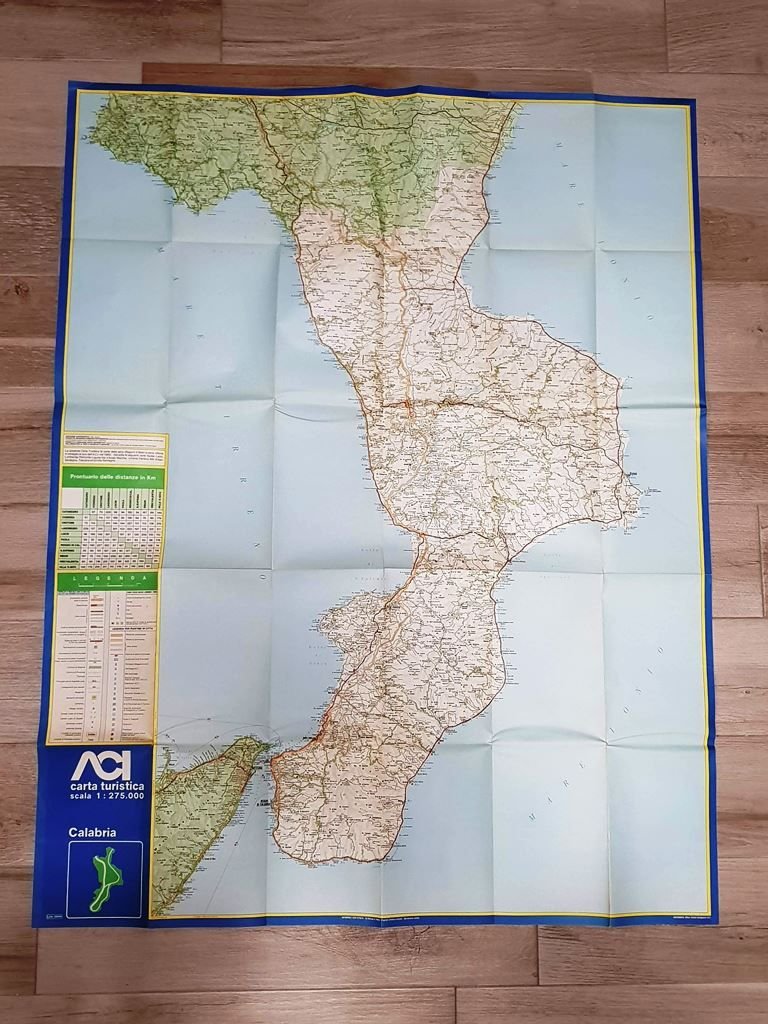 Carta o cartina turistica ACI Calabria Anni 70 cm 85,00 …