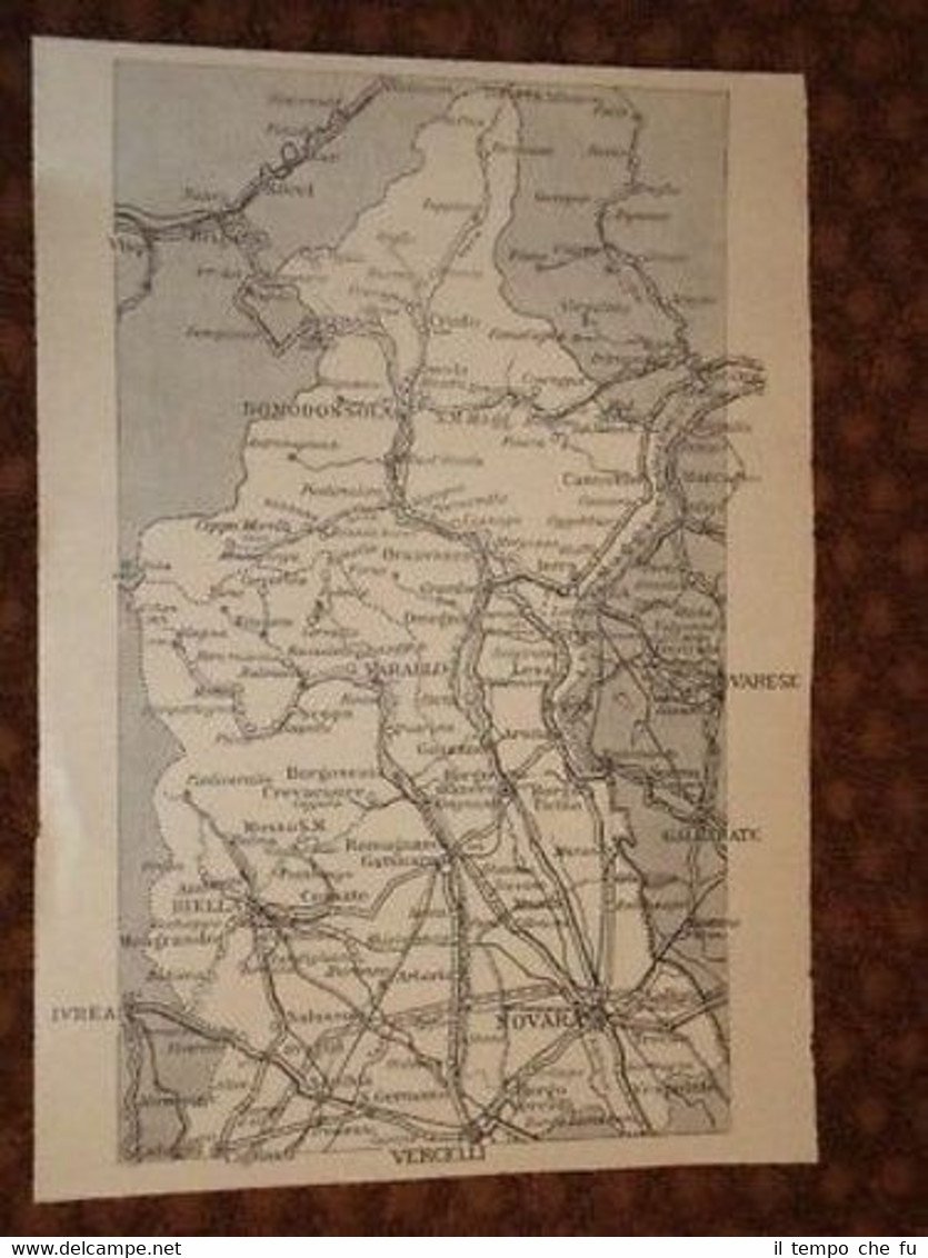 Cartina di Vercelli e del Piemonte