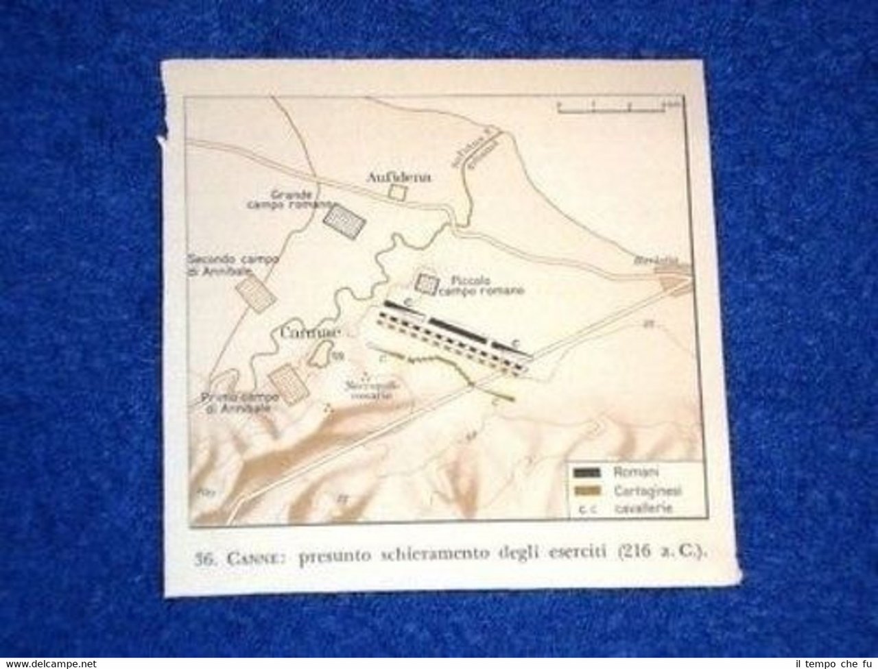 Cartina e Schema Battaglia di Canne Stampa