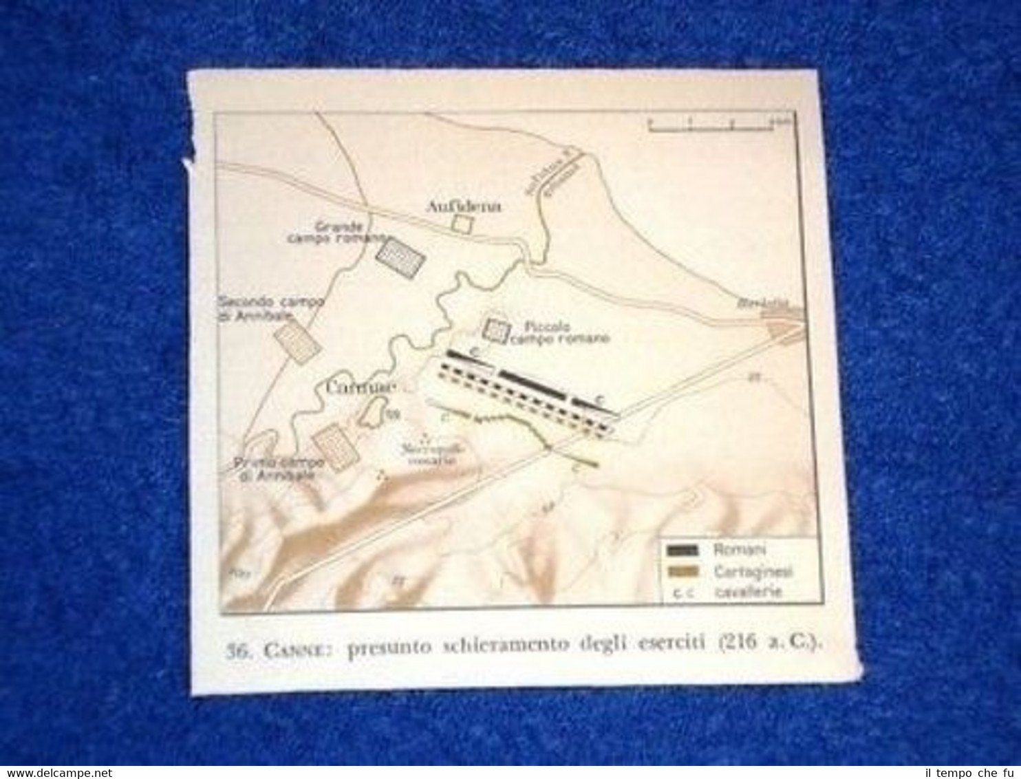 Cartina e Schema Battaglia di Canne Stampa