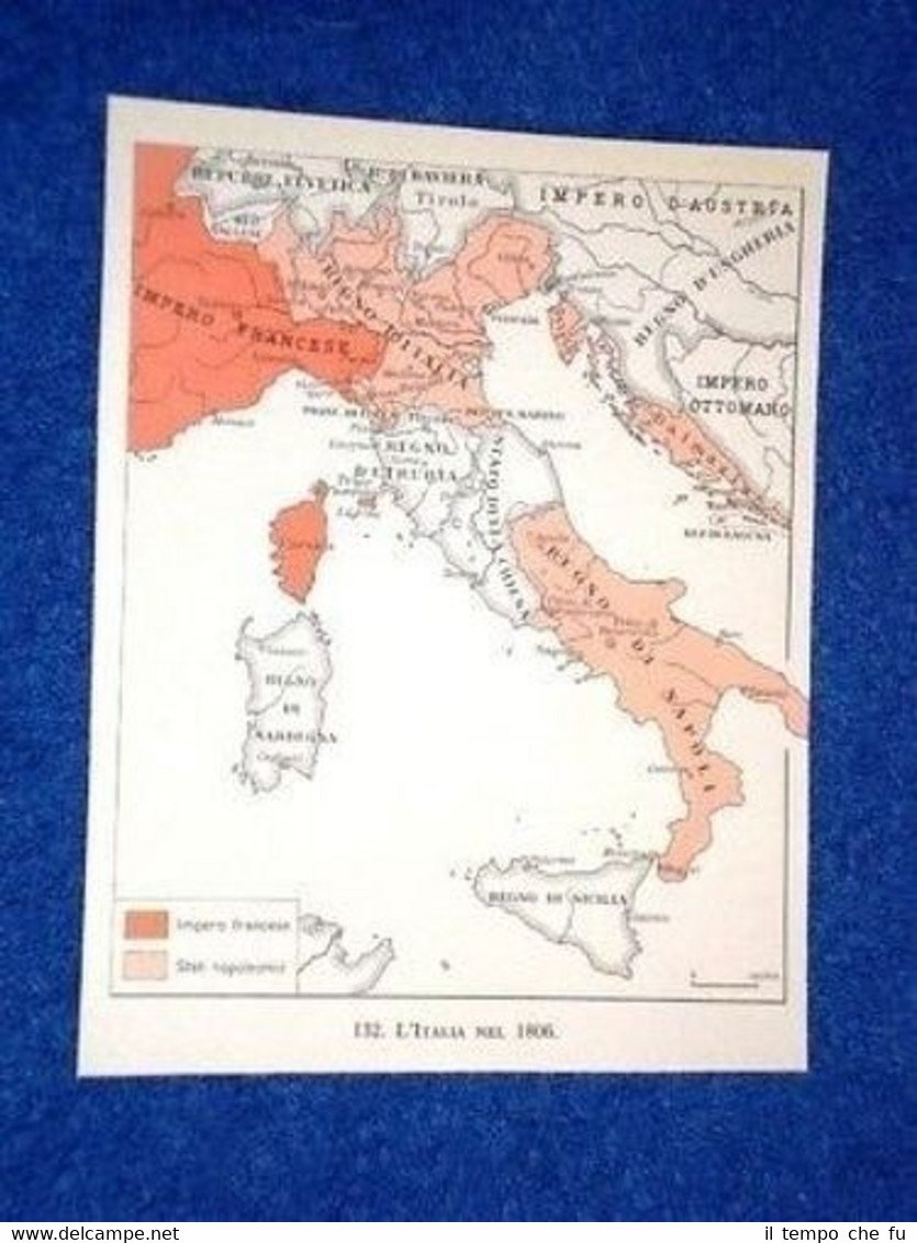 Cartina L'Italia nel 1806